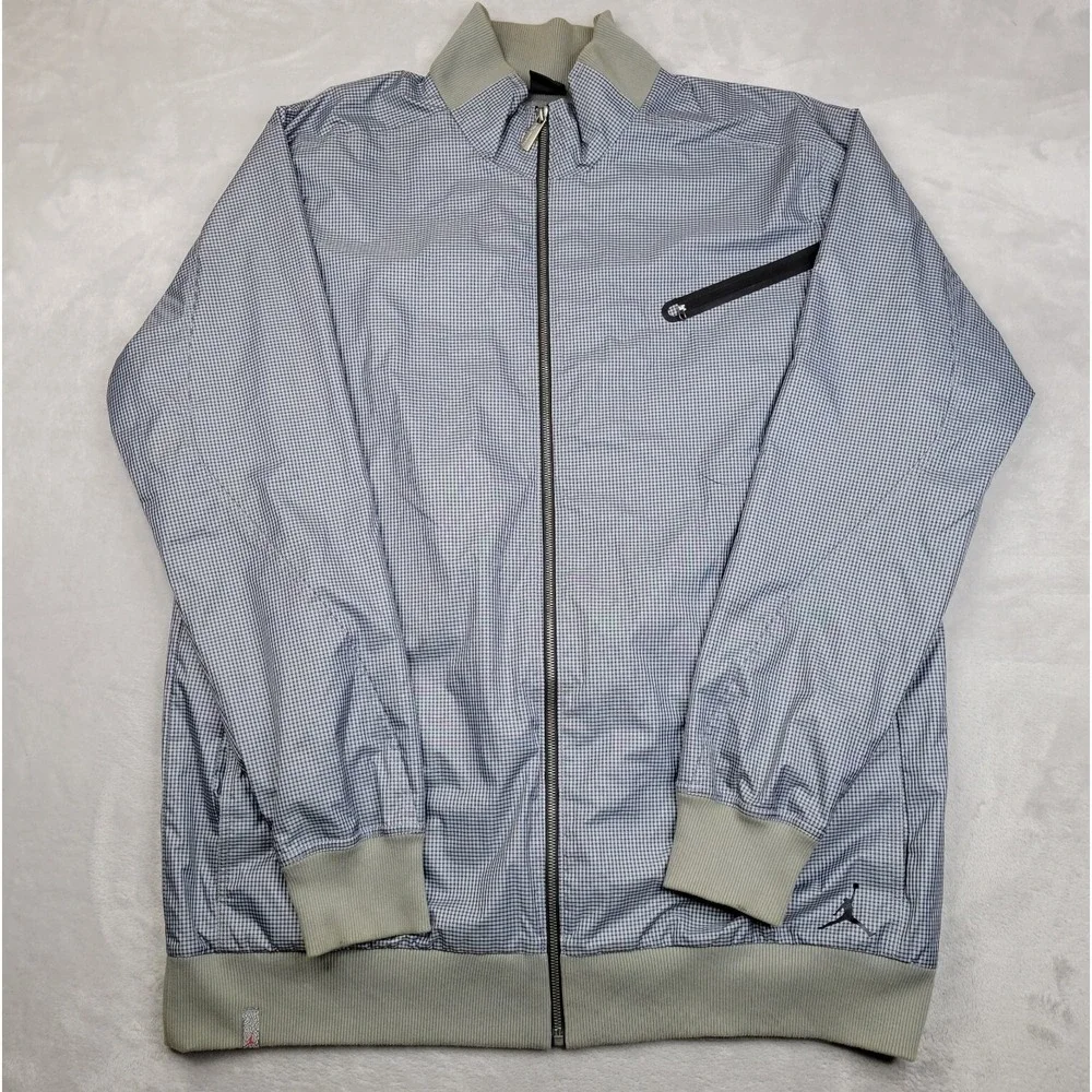 Jordan Jacket Mens XXL Vintage Full Zip Windbreaker Coat Sweatshirt Jumpman Air‎